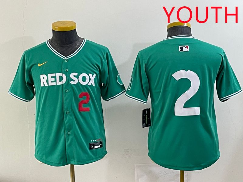 Youth 2025 Boston Red Sox #2 No Name Dark Green Joint Name Nike MLB Jersey style 13->youth mlb jersey->Youth Jersey